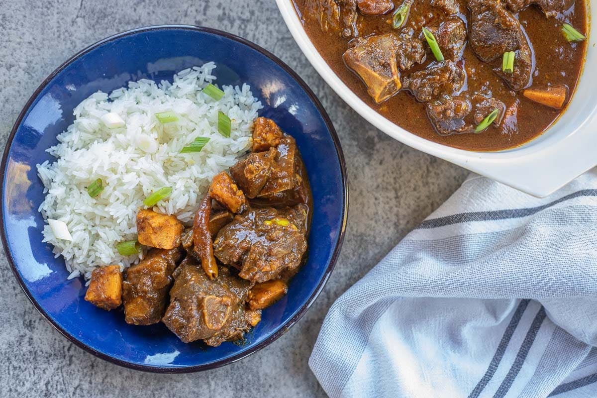 RICE + GOAT CURRY